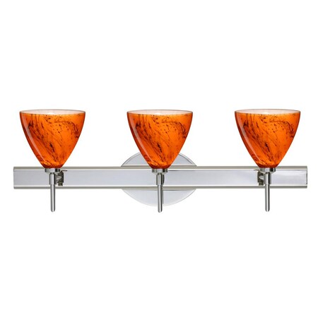 Besa Lighting Besa Wall Mia Chrome Habanero 3x40W G9 3SW-1779HB-CR